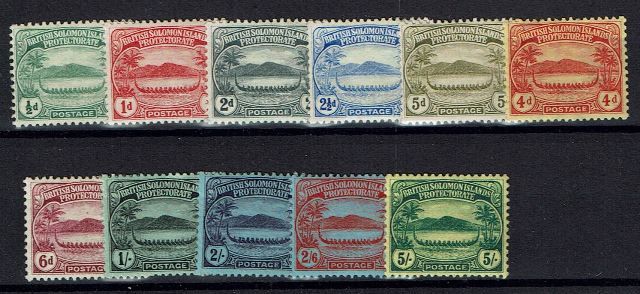 Image of British Solomon Islands/Solomon islands SG 8/17 MM British Commonwealth Stamp